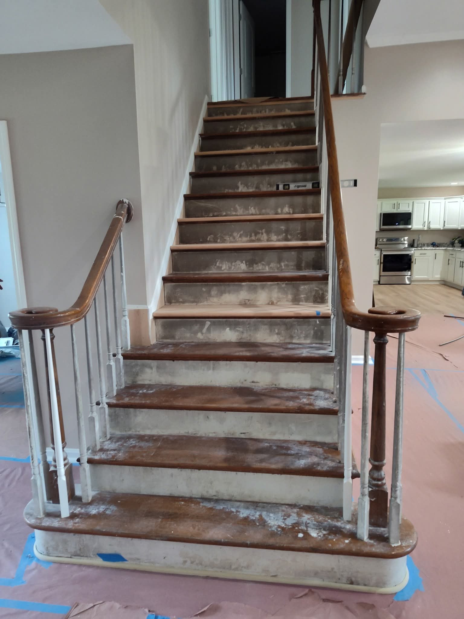 Staircase restoration Repaint — before